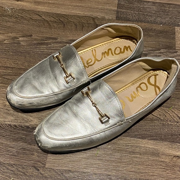 Sam Edelman loafers silver used condition - Picture 1 of 3